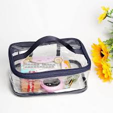wobe 2 pack portable clear makeup bag