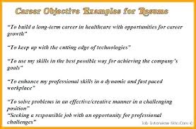 Good Career Objective Resumes Job Objectives For Sample Resume How