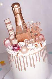 Rose Gold 18th Birthday Cake Cakey Goodness gambar png