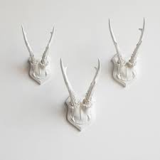 faux roe deer antlers collection of 3