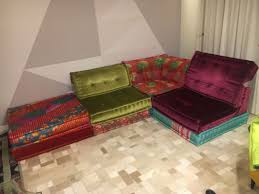mah jong modular sofa in silk and