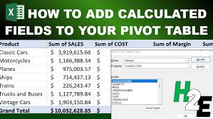 add calculated fields to a pivot table