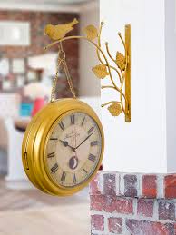 Buy Chronikle Gold Iron Wall Clock At
