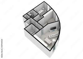 House Floor Plan Elevation 3d Floor
