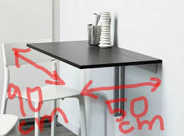 Ikea Black Wall Mounted Foldable Table