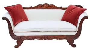 Regency Scroll Arm Sofa Chaise Longue