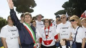 Image result for Gianni Alemanno a Marcia per la Vita Roma Photo
