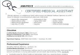 Examples Of A Medical Assistant Resume Medical Resume Examples