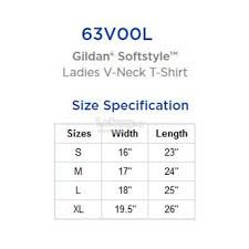 Gildan Softstyle Ladies V Neck T Shirt 63v00l