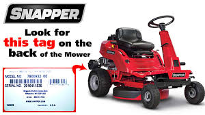 Find Your Snapper Mower Model Number