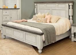 ifd stone 4pc bedroom set in antique white