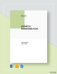 cosmetic marketing plan template word