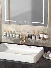 2pcs Luxury Corner Bathroom Shelf Wall