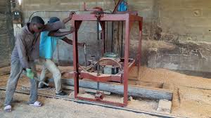 our homemade swing blade sawmill you