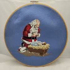 Image result for kneeling santa cross stitch pattern