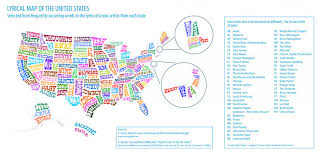 A Lyrical Map Of The United States Visual Ly