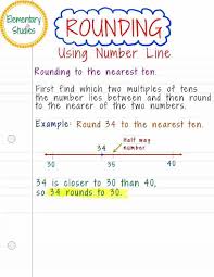 Elementary Studies Rounding Of Numbers To The Nearest 10