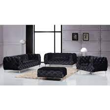 Meridian Mercer Velvet Sofa In Black