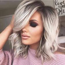 Chop your hair into a bob which falls around the ear length. New Ash Blonde Short Hair Ideas Medium Blonde Hair Hair Styles Front Lace Wigs Human Hair