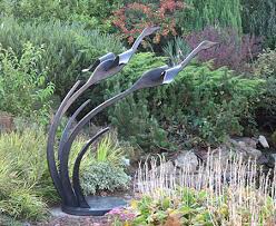 Flying Geese Large Metal Bird Sculpture