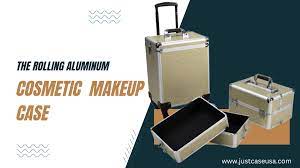 rolling aluminum cosmetic makeup case
