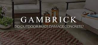do outdoor rugs damage concrete
