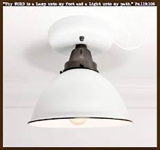 White Enamel Farmhouse Ceiling Light The Lamp Goods