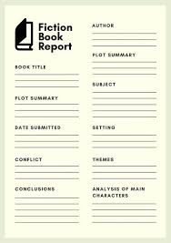 Beige Book Fiction College Book Report Templates By Canva