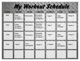 Printable P90x Workout Calendar