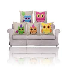 This is so stinkin' cute! Buy Blue Pink Yellow Cartoon Owl Pillow Case Kids Gift Housewarming Decorative Owl Pillows For Couch Linen Sofa Pillow Cushion Cover In Cheap Price On M Alibaba Com
