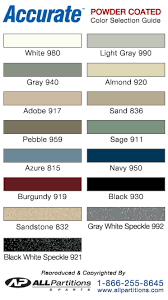 Accurate Powder Coated Metal Color Chart