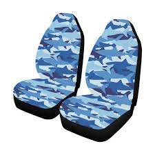 Shark Camouflage Car Seat Covers Set Of