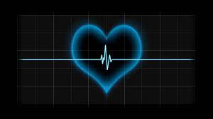 Blue Heart with Heart Beat - http ...