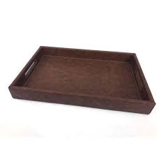 Brown Leather Serving Tray Rs 466