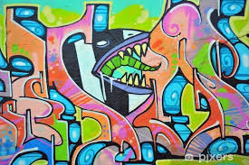 Wall Mural Colorful Graffiti Painted On