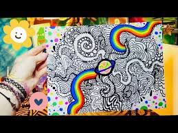how to doodle trippy art draw with me