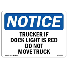 osha notice signs trucker if dock