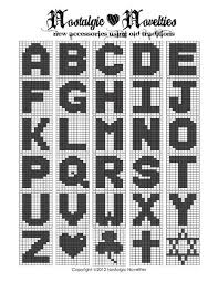Filet Crochet Block Alphabet Chart Bluprint