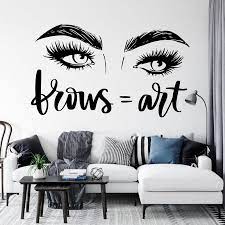 Beauty Salon Wall Decal Stickers Lashes