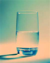 Half Glass Water Philosophy Glass Stock
