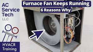 furnace er fan motor won t shut off