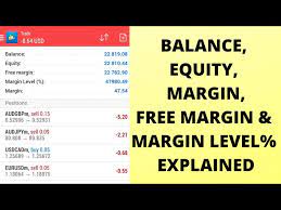balance equity margin free margin