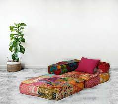 vine kantha sofa ethnic patchwork
