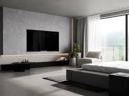 Wall With Tv In Modern Bedroom Interior
