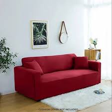 Lycra Maroon 3 Seater Sofa Cover For