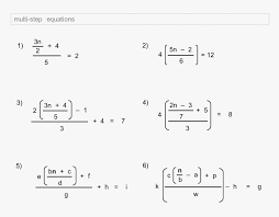 Two Step Equations With Fractions Hd