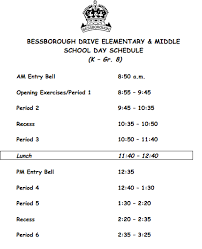 School Day Schedule