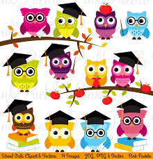Back to School Owl Clipart & Vectors – PinkPueblo