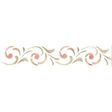 Simple Scroll Border Stencil Stencils