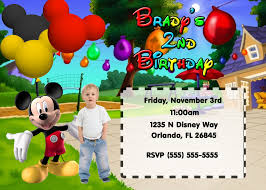 Mickey Mouse And Mickey Mouse Clubhouse Birthday Invitations